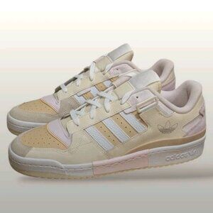Adidas Forum Exhibit Low Sneakers Mens Size 12 Ecru Tint/Halo Amber GW6346 EUC